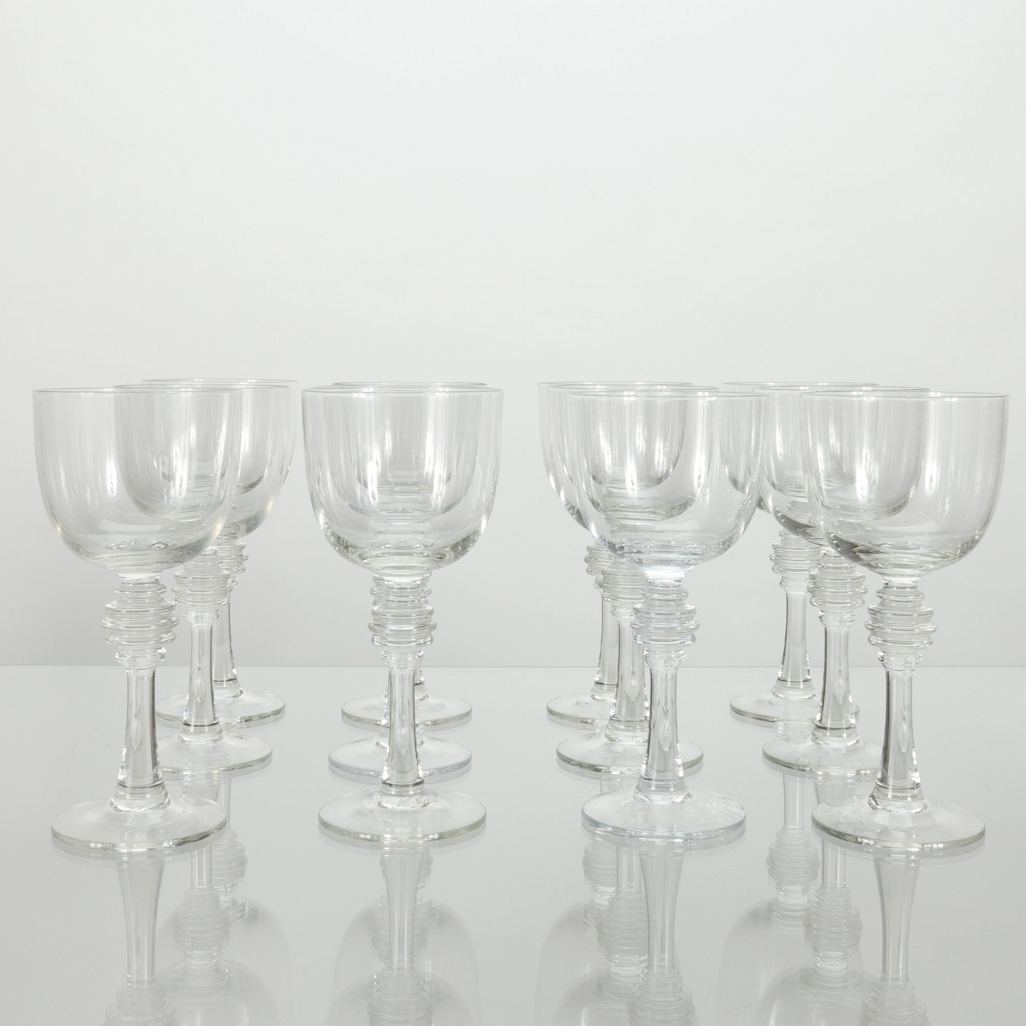 GLAS, 12 st, "Fabiola", design Nanny Still, Riihimäen Lasi 1970-tal.