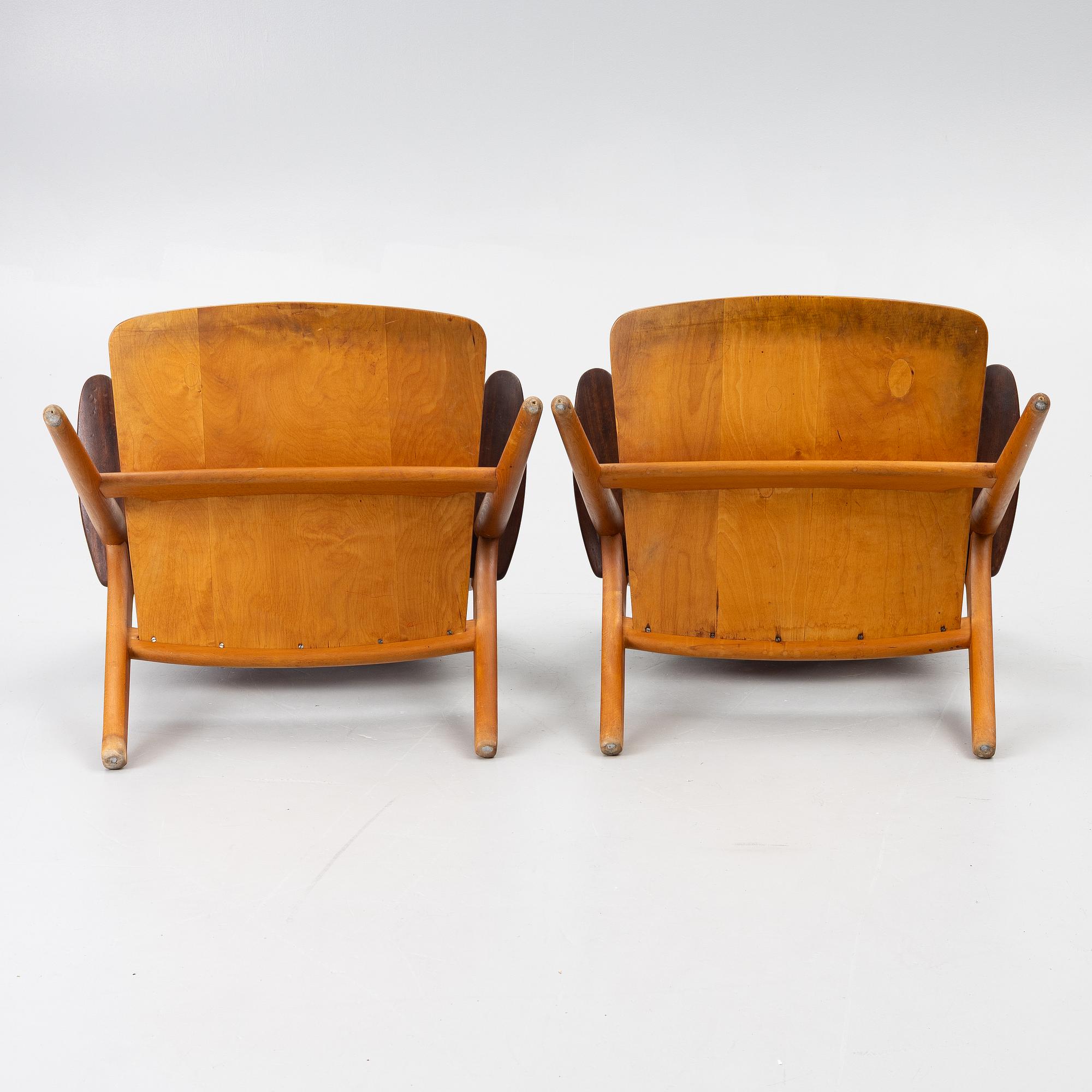 Hans J. Wegner, ett par, fåtöljer, "CH28", Danmark, 1960-tal.