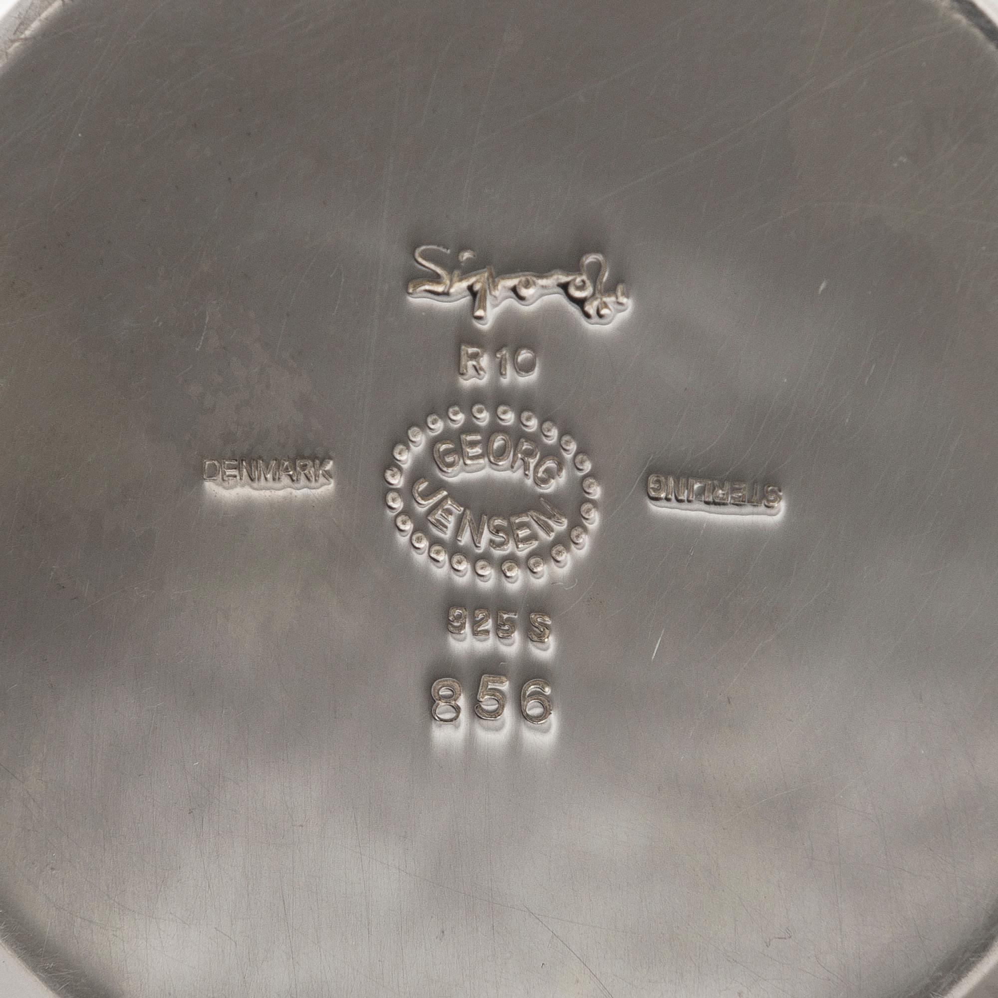 SIGVARD BERNADOTTE, MALJA ja KAADIN, 856A, sterlinghopeaa, Firma Georg Jensen, Kööpenhamina 1990-91. Muotoiltu v. 1938.