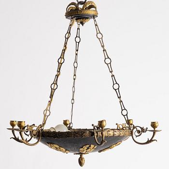 An Empire style chandelier, circa 1900.