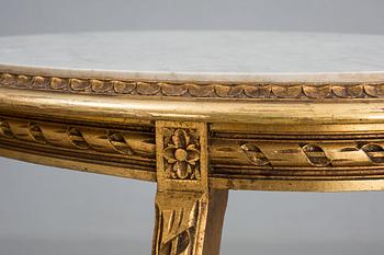 SALONGSMÖBLEMANG, 8 delar, gustaviansk stil. 1900-tal.