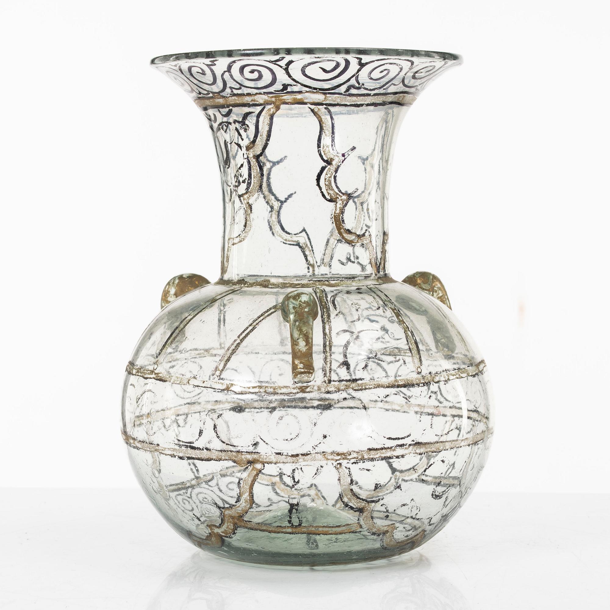 A glass vase, Ottoman cultural area.