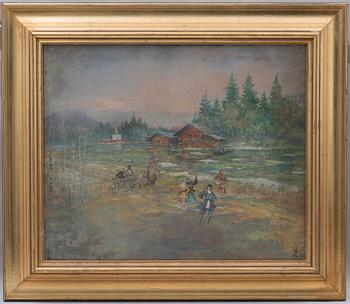 Constantine Korovine, VILLAGE SCENE. КОРОВИН, КОНСТАНТИН АЛЕКСЕЕВИЧ (1861-1939)
ДЕРЕВЕНСКАЯ СЦЕНКА.