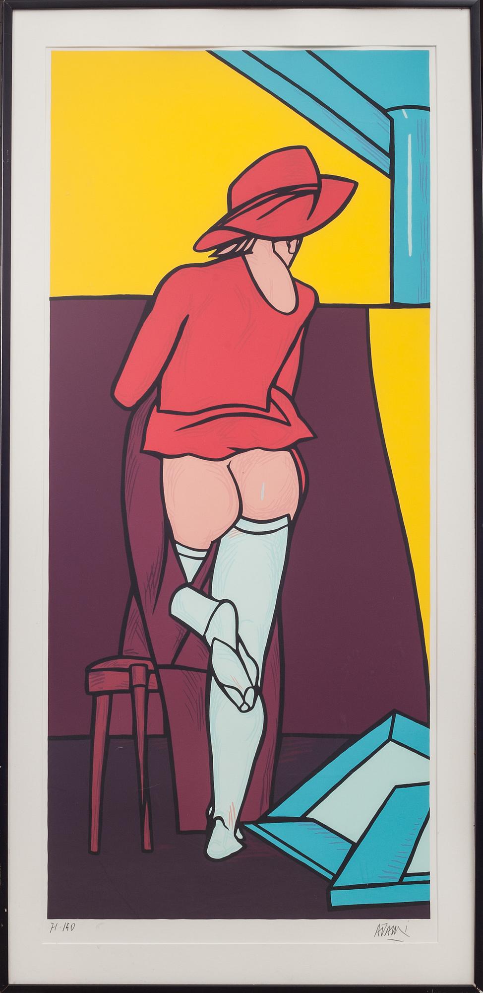 VALERIO ADAMI, färgserigrafi, signerad och numrerad 71/140.