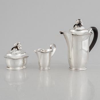 A Swedish silver coffee service, marks of Carl Fredrik Carlman, Stockholm 1945-1947.