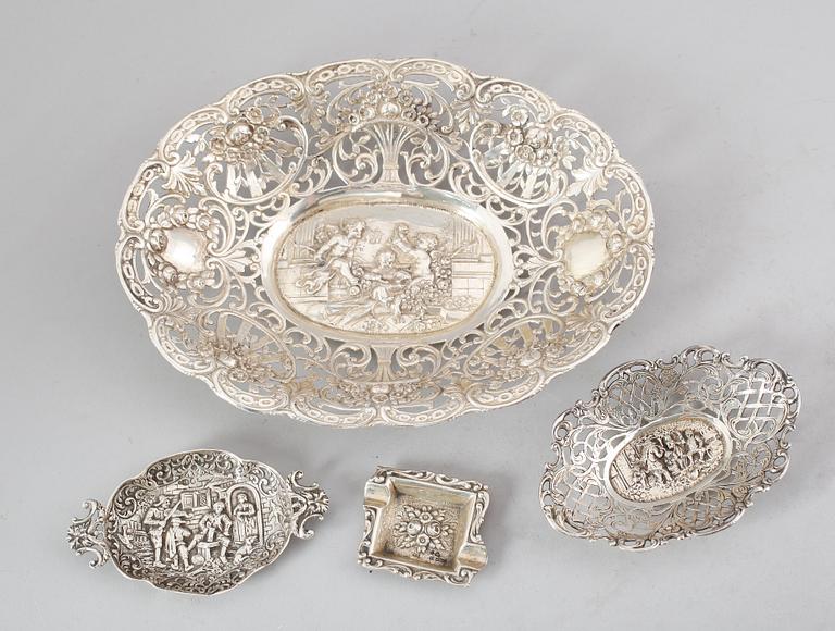 FAT, 4 st, silver, bla importstämplar. Total vikt 262 g.