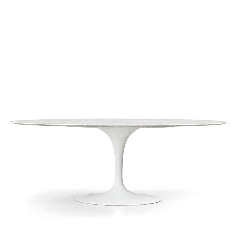 Eero Saarinen, a 'Tulip' oval marble top dining table, Knoll International.