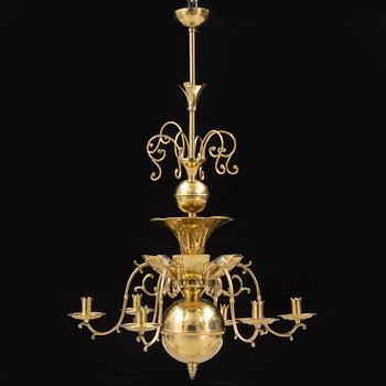 LARS HOLMSTRÖM, a brass chandelier, Arvika.