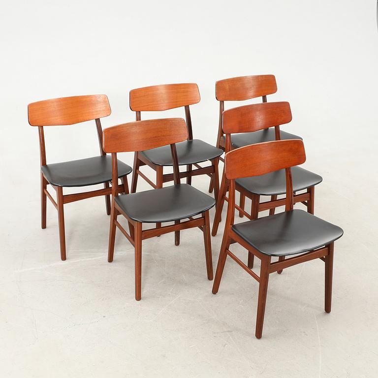 Chairs, 6 pieces, 1960s, Denmark.