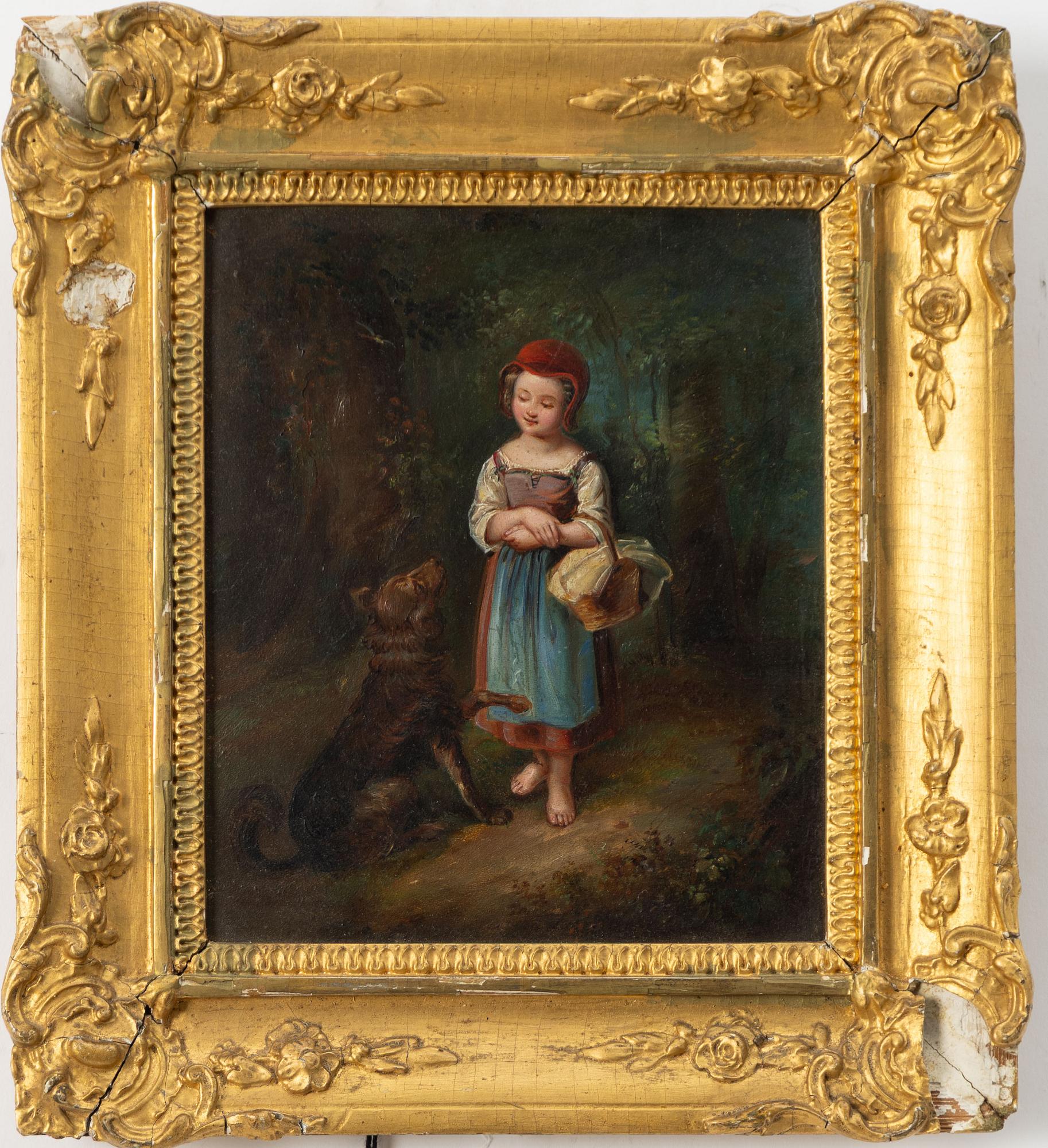 Okänd konstnär, 1800-tal, Rödluvan.