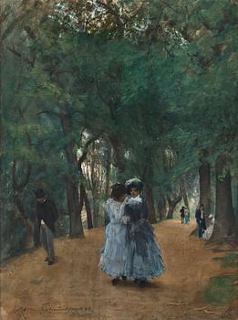 437. Anders Zorn, "Promenad i parken" (A walk in the park).
