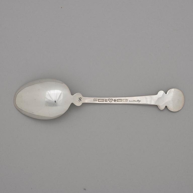 Anna Stina Åberg, GAB, ragusked, silver 925/1000, Eskilstuna 1981.