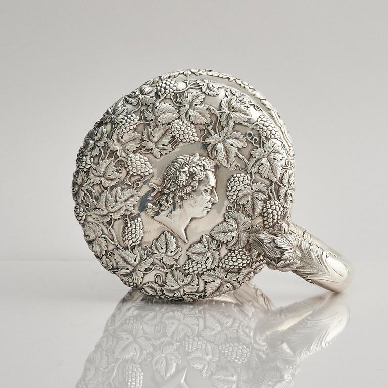 A Swedish 19th century parcel-gilt silver tankard, mark of Gustaf Folcker, Stockholm 1847.