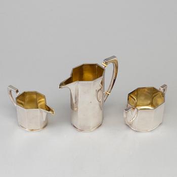 KAFFESERVIS, 3 delar, silver, Österrike-Ungern 1872-1922.