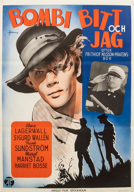 Filmaffisch "Bombi Bitt och jag" 1936.
