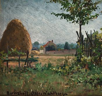 Alfred Wahlberg, French landscape, Barbizon.