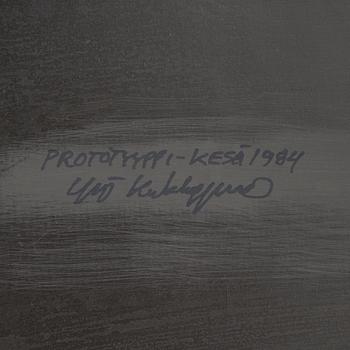 YRJÖ KUKKAPURO, nojatuoli, prototyyppi, A500-sarjaa, signeerattu ja päivätty -84.