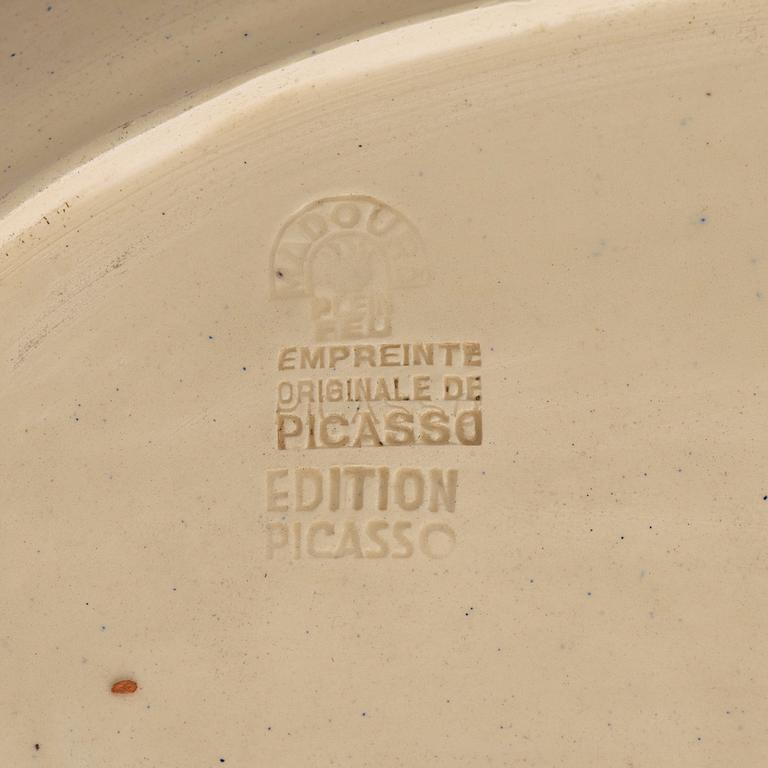 A Pablo Picasso 'Tête de chèvre de profil' faience dish, Madoura, Vallauris, France 1952.