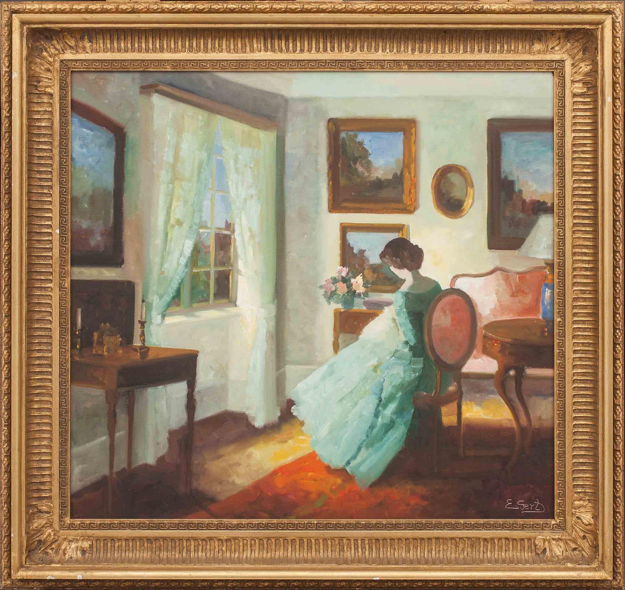 EDITH GERT, olja på duk, signerad.