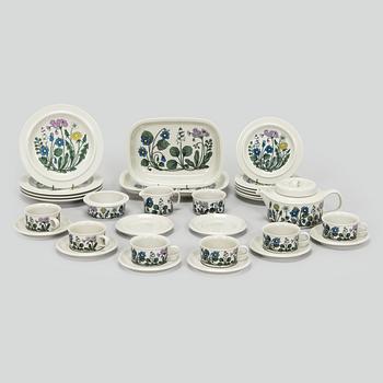 Esteri Tomula, Dinner service, 24 pieces, porcelain, “Flora”, Arabia, Finland.