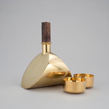 PLUNTA OCH SUPKOPPAR, 1+2 st, mässing och förgylld mässing, Pierre Forsell, Skultuna.