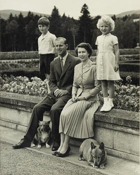 Royal photograph, personally signed by Queen Elizabeth II and Prince Philip, dated 1956.