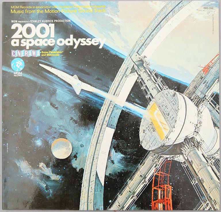 AFFISCHER, HÄFTE OCH LP-SKIVA, 1968, "2001 A Space Odyssey", Stanley Kubrick.