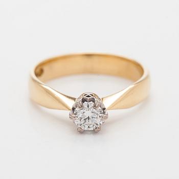 Ring, brilliant cut diamond 0.35 ct, 18K gold, 2007.