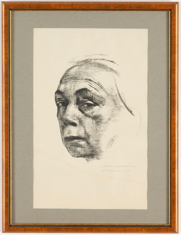 KÄTHE KOLLWITZ, litografi, signerad och daterad 1924.