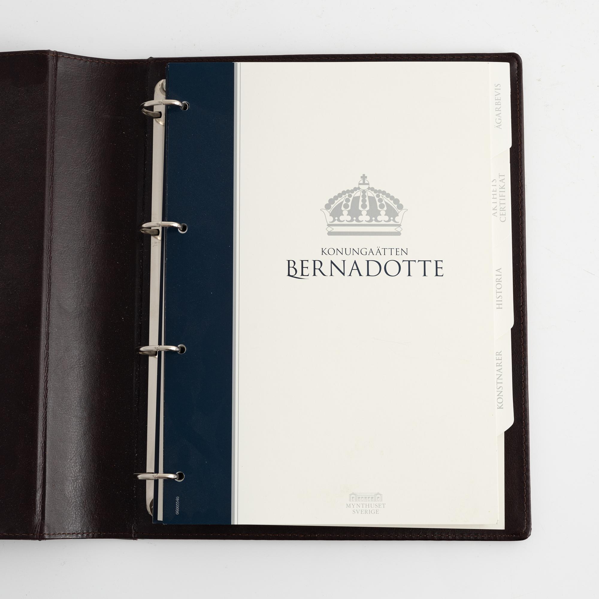 24 silver medals, 'Konungaätten Bernadotte', Mynthuset Sverige.