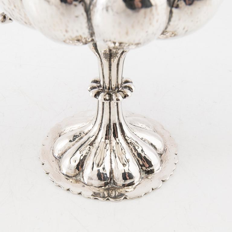 George Nathan and Ridley Hayes silver goblet on foot, Chester, England, circa 1900.