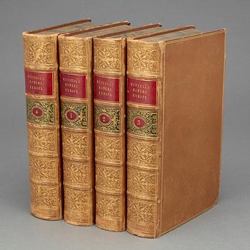 KUNGLIGT BOKVERK, DROTTNING SOPHIA AV SVERIGE, 4 volymer, The History of Modern Europe, 1-4, London 1842.
