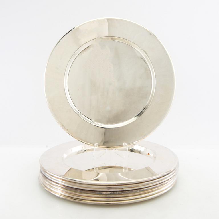 Dinner plates 8 pcs, second half of the 20th century.