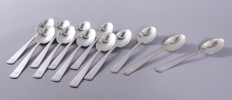 BESTICK, 119 delar, silver. "Rosenholm", G.A.B.