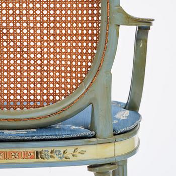 Carl Malmsten, karmstolar, ett par, Swedish Grace, snickarmästare Albin Johansson, Stockholm, för Villa Kvikkjokk, 1927.
