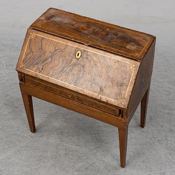 A miniature secretaire, late 19th century.