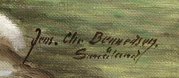 Jens Christian Bennedsen, a signed oil on canvas.