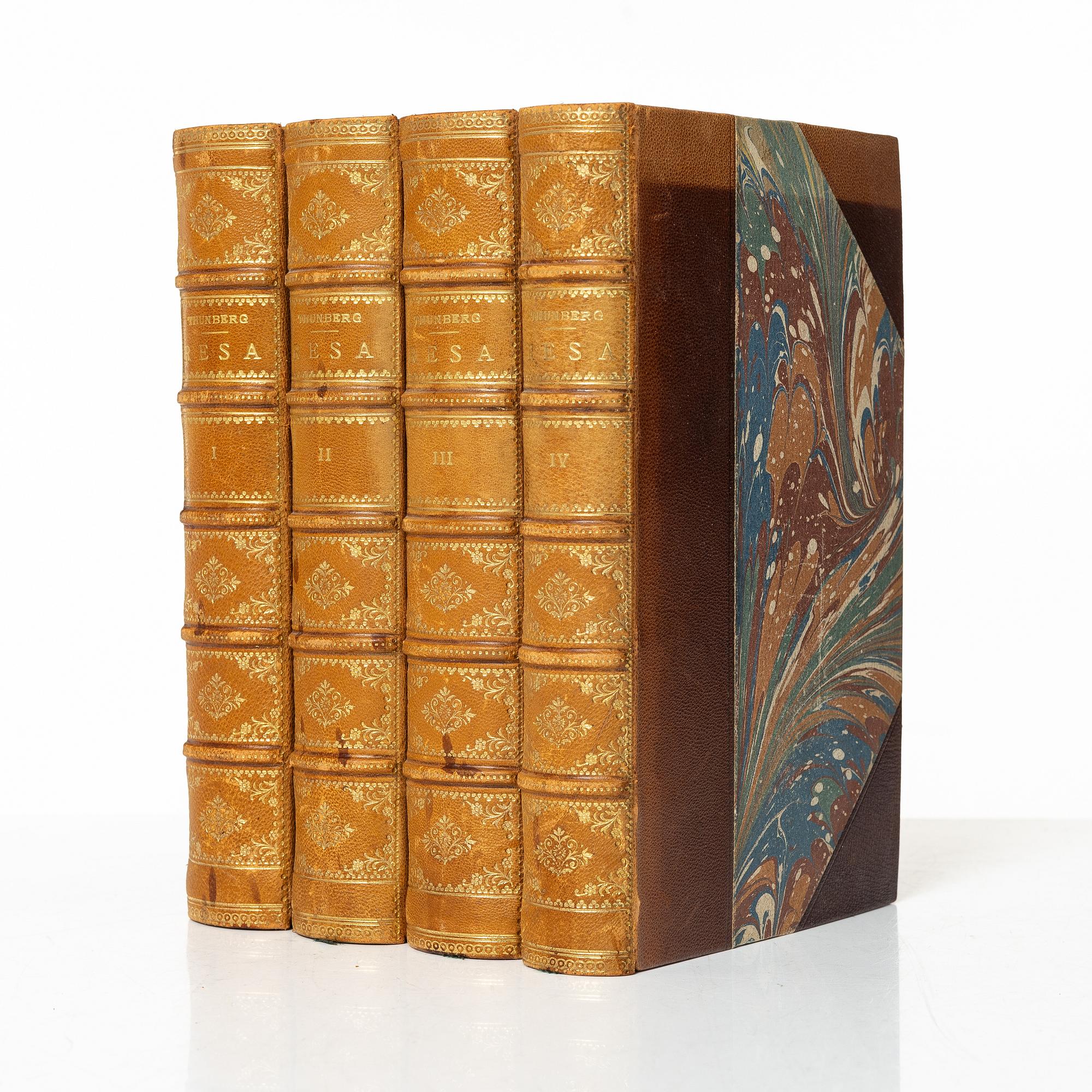 Thunberg’s Travels 1770-79 with engraved plates (4 vols.).