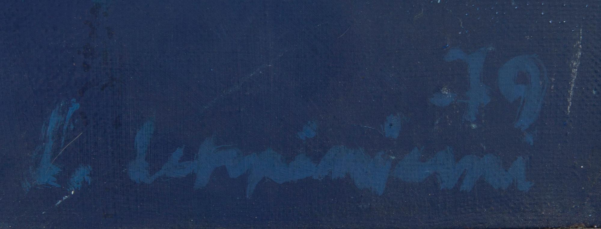 LIISA LEPPINIEMI-MONTONEN, öljy kankaalle, signeerattu ja päivätty -79.