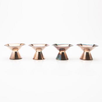 Ljusstakar, 4 st, silver, GAB, Stockholm, 1965-70.