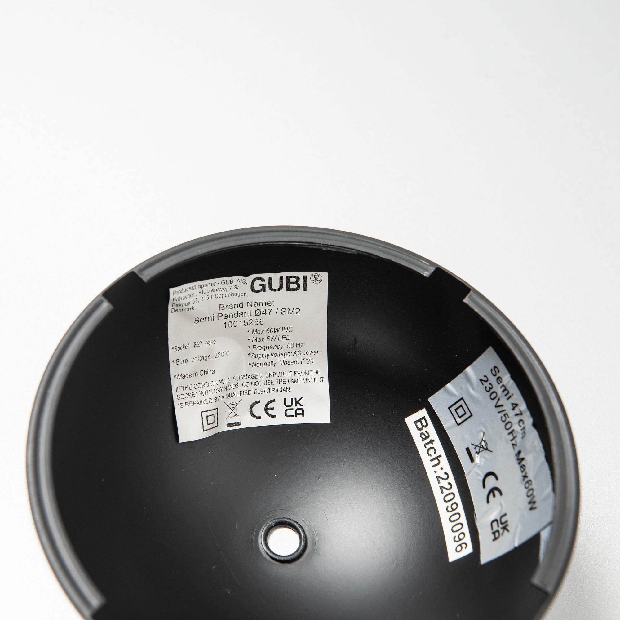 Bonderup & Thorup, ceiling lamps, a pair, "Semi pendant", Gubi, Denmark.