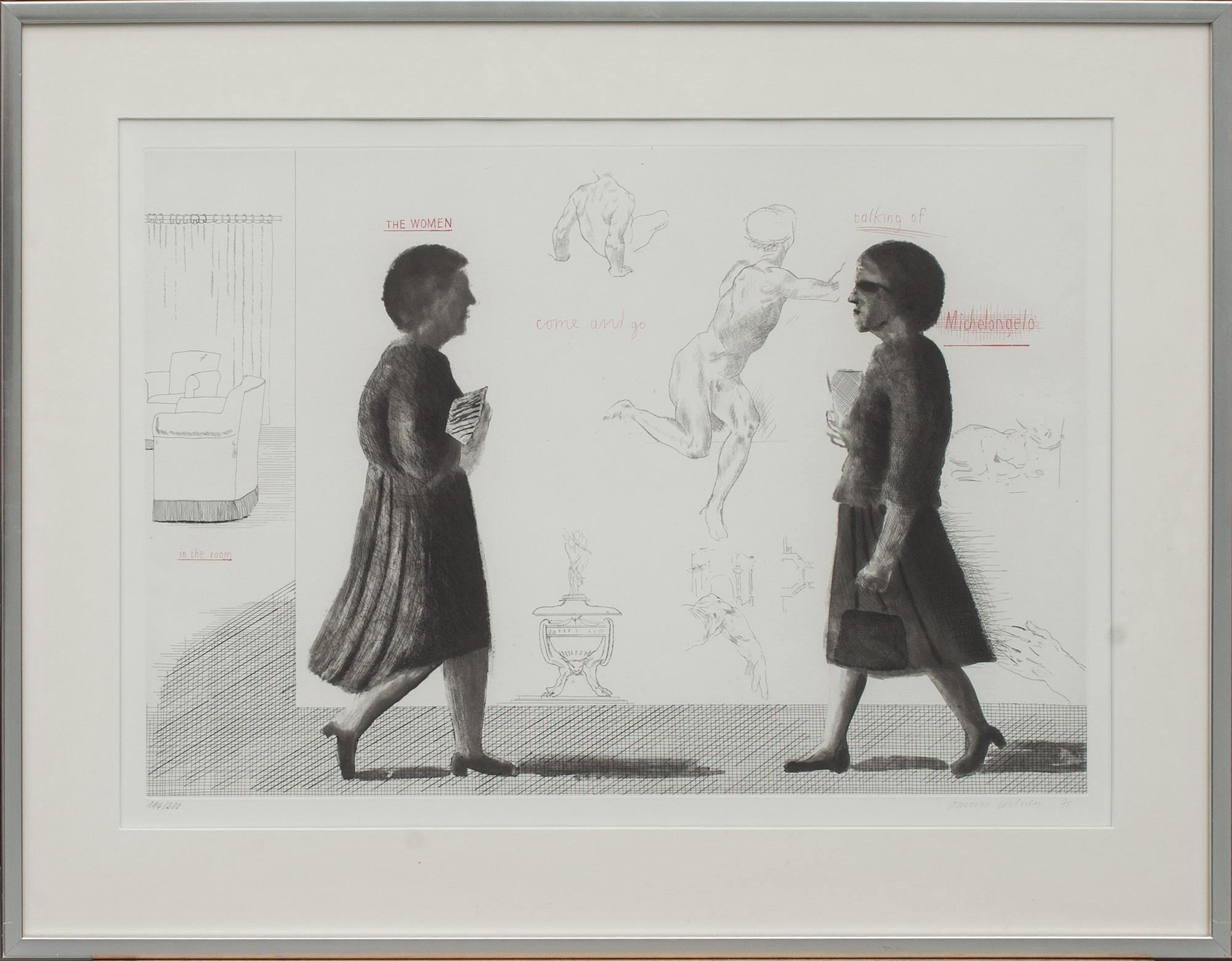 DAVID HOCKNEY, etsning, signerad, daterad 75 ch numrerad 114/200.