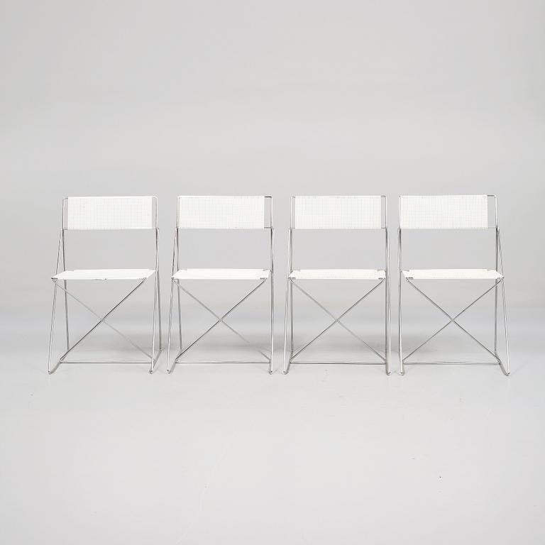 STOLAR, 4 st, "X-line", Niels Jörgen Haugesen, Danmark, formgiven 1977.