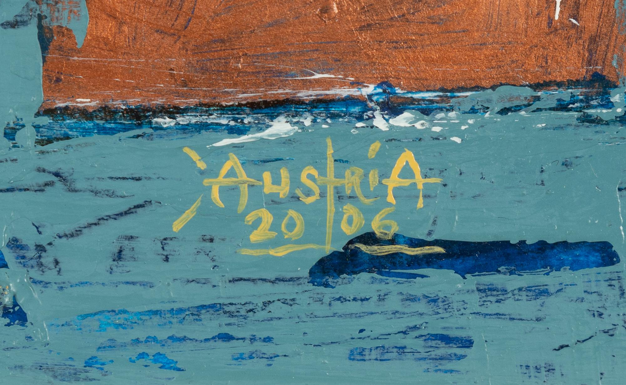 Julio Austria, acrylic on paper, signed and dated 2006.