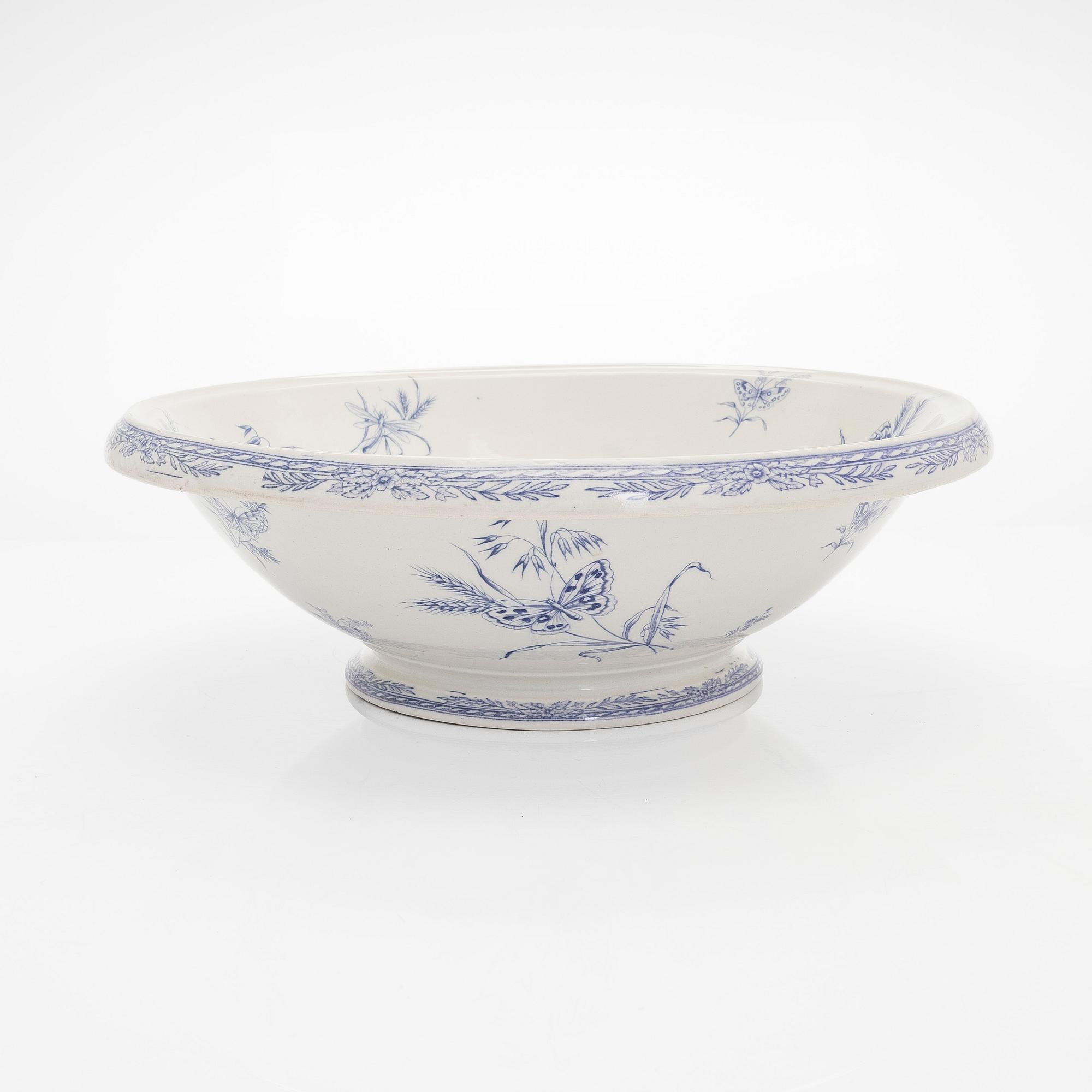 Skål / Tvättfat, porslin Arabia 1880-1885.