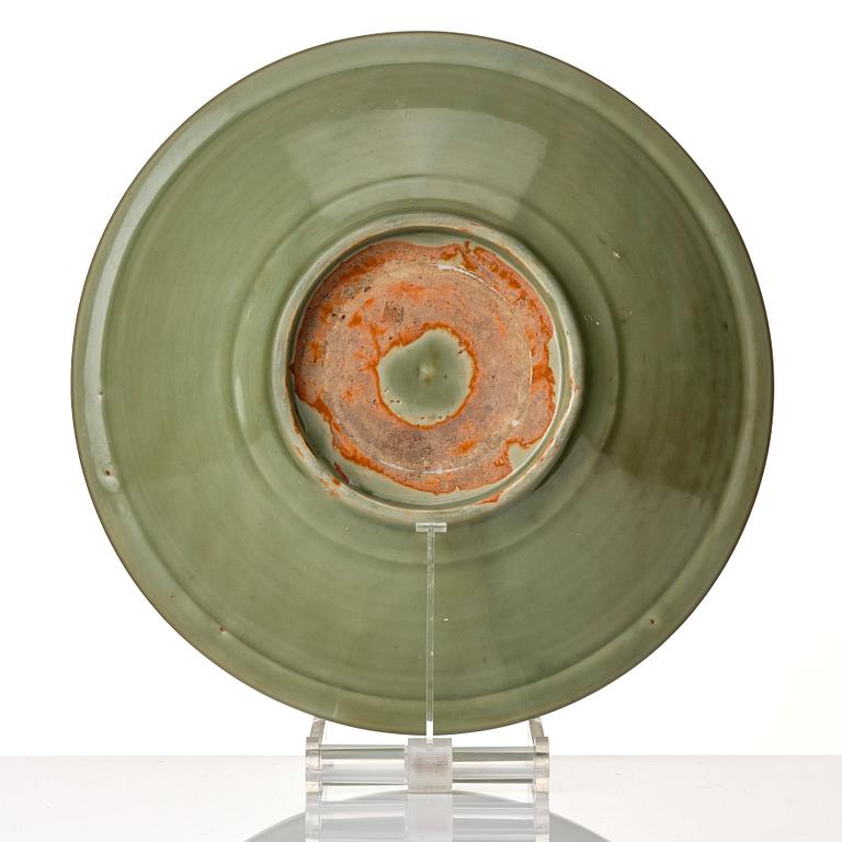 A celadon dish, Ming dynasty (1368-1644).