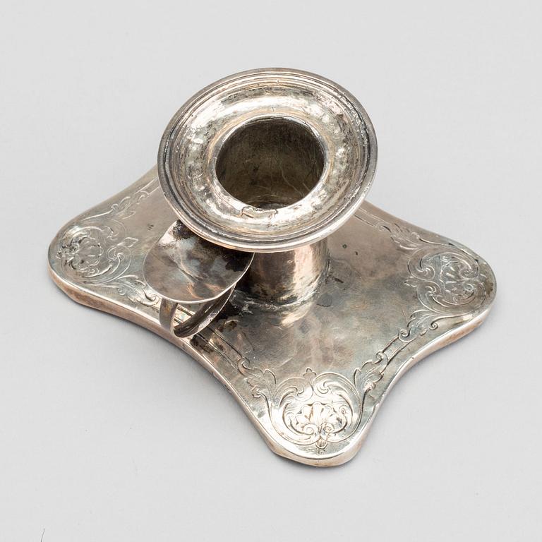 NATTLJUSSTAKE, silver, slitna stämplar, enligt uppgift Gustaf Adolf Petrell 1838-1850. S:t Petersburg 1848.