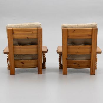 Uno & Östen Kristiansson, fåtöljer, ett par, Luxus, Vittsjö, 1970-tal.