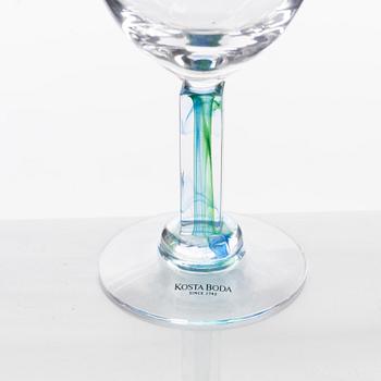 Kjell Engman, a 21-piece 'Nobis' glass service, Kosta Boda.