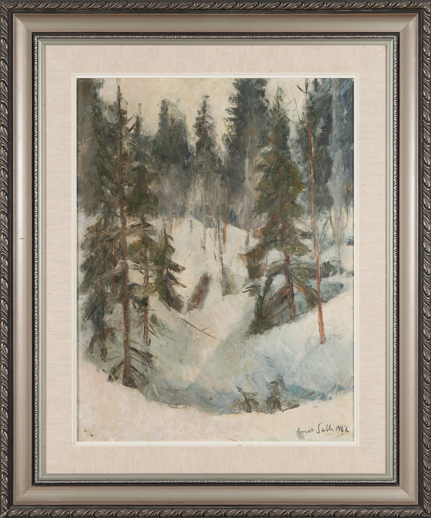 AARES SALLI, öljy kankaalle, signeerattu ja päivätty-82.